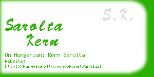 sarolta kern business card